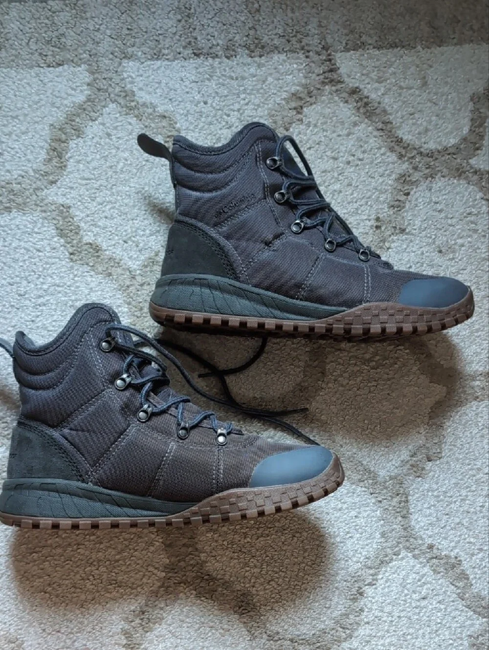 Columbia Gray and Blue Trail Mid-Height Hiking Boots